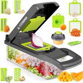 Kitchenmuh 726084034860 All In 1 Safe Vegetable Chopper And Veggie Dicer With Hand Protector