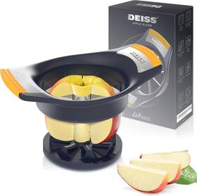8-slice Kitchenware 313092344328 Lux 4.25 Inch Apple Slicer And Corer With Cutting Base Stainless Steel