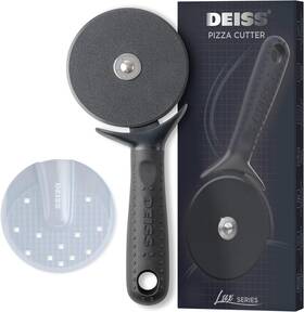 Kitchenware 445046391355 Lux Heavy Duty Pizza Cutter With Wheel Slicer- Stainless Steel Sharp Smooth P