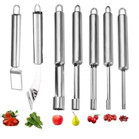 Quheqi7 Kkpxafl Fruit And Vegetable Corer Tool Multi-function Stainless Pitter Rem