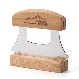 Knife 671716737438 Alaskan Mezzaluna Ulu Salad Veggies Rocker Chopper Slicer Cutter Hashing