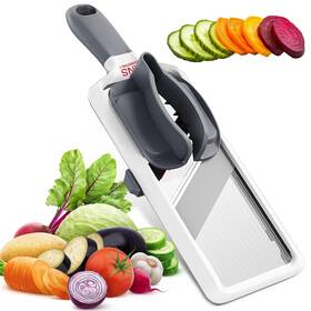 Kns Essentials 198715274189 Mandoline Slicer Adjustable Stainless Steel Blades With Comfort Grip Veg