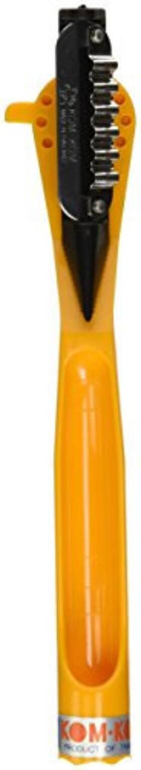 Kom 634324772055 Miracle Zig Zag Julienne Blade Thai Multi Purpose Knife Orange 9.5 In
