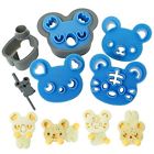 Kse8blsdic General Sandwich Cutter Cookie Stamp Kit Plastic Set Kitchen Multifunction