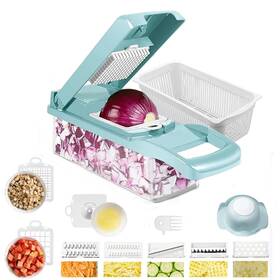 Container12 Kt-gary 738632471379 Onion Choppervegetable Chopper Food With Large In 1 Adjustab
