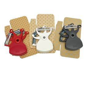 K88156 Kuhn Rikon 3-in-1 Peelers Serrated Straight Or Julienne Set Of 3 New