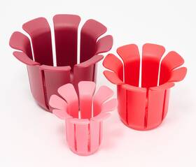 K93132 Kuhn Rikon Nesting Slicing Guides Set Of 3 New Red