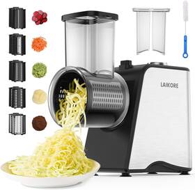 Cheesegrater-7001 Laikore Electric Cheese Grater - 250w Slicer Shredder Salad Maker Silver
