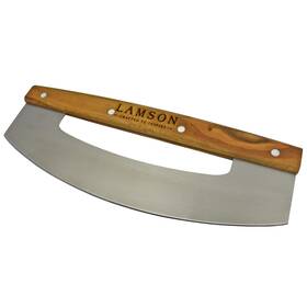 Lamson 082498394557 14 Inch Pizza Cutter And Rocker With Solid Walnut Handle