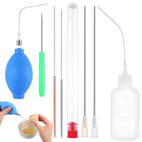 Fl-lanties-1629 Lanties 8 Pcs Easter Easy Egg Blower Empty With Rinsing Bottle Puncher Tool One H