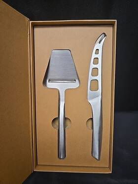 Lars Nysom 120078734070 2pc Sliver Cheese Knife And Slicer Peeler Set Made With Stainless Steel