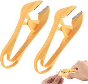K26043 Lasuroa 2pcs Garlic Peeler 2025 New Tweezers With Hanging Hole Manual Orange