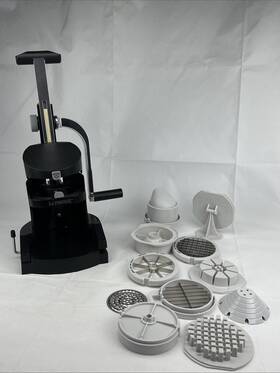 834-011416 Le Presse Gourmet Food Prep Styler Slicer Machine 12 Slicing Attachments