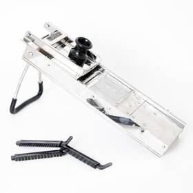 Cu55020 Lehmans Foldable Mandoline Veggie Slicer With Interchangeable Blades