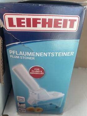 Leifheit 006501373007 Pflaumenentsteiner-automat Pflaumenentkerner Obstentkerner Wei 37300
