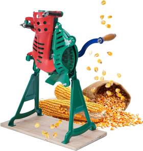 Km0050 Lesolar Steel Corn Sheller Hand Crank - Cob Stripper With Stand Heavy Duty Shelling Set