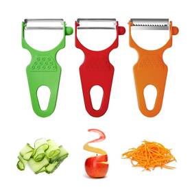 Lhs 631060995007 Vegetable Peelers 3 Pack Potato For Apple Fruit Carrot Zucchini Cucu