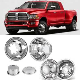 Lifeinfinity Ln-p17r8 Set Of 4 17inch Stainless Steel Dually Wheel Simulators Bolt On Cover