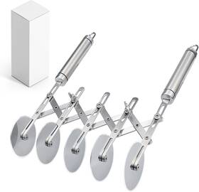 Lihengkong 445056076013 5-wheel Professional Pastry Cutter - Stainless Steel Pizza And Dough Tool Multi-u