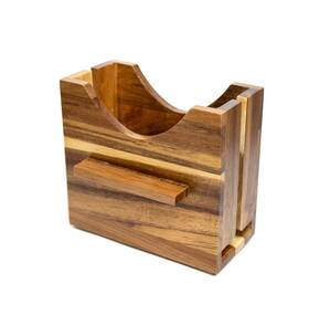 Lily In The Valley Design 860010634707 Bagel Slicer For Small And Large Bagels Intuitive Acacia Wood