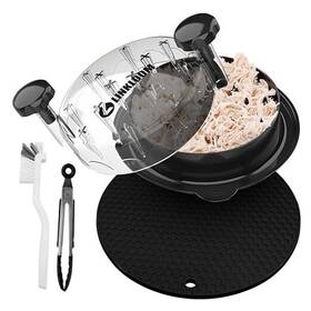 Lr001 Linkloom Chicken Shredder Machine With Brush Pliers And Pot Holder Visible