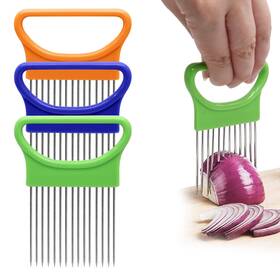 Gaoc1218 Litoexpe 3 Pieces Onion Holder Slicer Stainless Steel Cutter For Slicing Veget