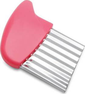 Hao0210708-004 Luomorgo Stainless Steel Potato Crinkle Cutter Knife Carrot Wavy French Fry Pink