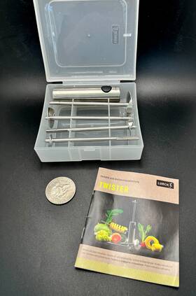 31137 Lurch Ag Germany Twister Stainless Steel Vegetable Drill Fruit Corer With Case Exc