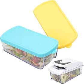 Luvcosy 711181912883 2pcs Silicone Lids For Fullstar Chopper Container Mandoline Slicer Re