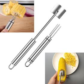 Lwdzq 705353922619 Corn Peeler For On The Cob Fork Set Stainless Kernel Remover Tool