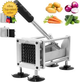 Ptwjsy2 Lydzj French Fry Cutter Professional Potato Slicer Stainless Steel Blades Wit
