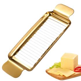 1058534 Lyreh Butter And Cheese Slicer Cutter Stainless Steel Ergonomic 0.8 Inch Gold