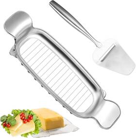 X09191 Lyreh Cheese Slicer Cutter Aluminium Stainless Steel Multifunctional Butter Silver