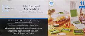 Mainstays 955374008371 Multi-function Mandolin Slicer Set 11 Pieces White And Lime Green