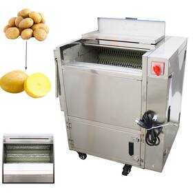 033176 Maisutseb 26.4lbs Automatic Vegetable Fruit Washing Machine Potatoes Rolling Peeler 110v
