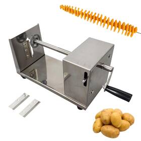 M181200 Maisutseb Manual Potato Tower Machine Stainless Steel Spiral Slicer With 2 Blades