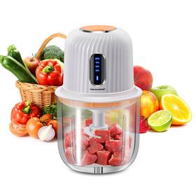 600ml-snq Mamicooker Cordless Food Processor Electric 600ml Small Chopper Glass Bow