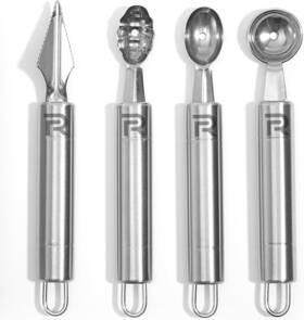 Manufacturer 744759526816 Melon Baller Scoop Set - 4-piece Stainless Steel For Fruit And Ice Cream Scooping