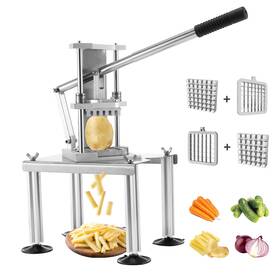 Manyugas 756940865659 Commercial Potato Vegetable Chopper Stainless Steel French Fry Cutter With 2