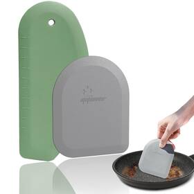 Zl322 Matscover Bowl Scraper Dough Tool - Set Of 2 Silicone Bench Green
