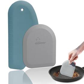 Zl323 Matscover Bowl Scraper Dough Tool - Set Of 2 Silicone Bench Blue