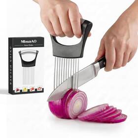 Ygq659 Mbsaao Onion Holder For Slicing Stainless Steel Onions Slicer With Protective Cover V