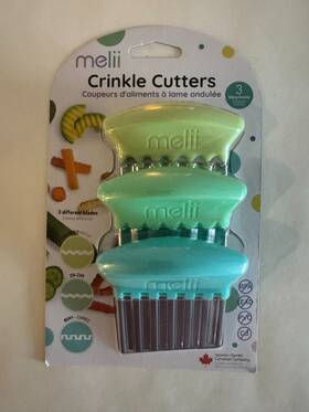 Melii 790693200008 Crinkle Cutters Wavy Knives Set Of Three