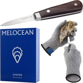 Melocean 782290781240 Oyster Shucking Knife And Gloves Set - Premium Shucki