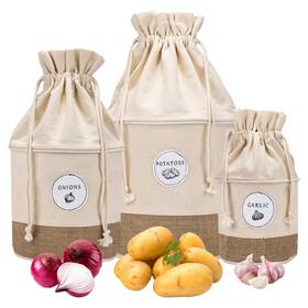 Meraki Home 787269662964 Potato Onion Garlic Storage Containers - Farmhouse Kitchen Storag