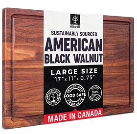 6000n Mevell Walnut Wood Cutting Board For Kitchen Reversible Wooden Chopping With