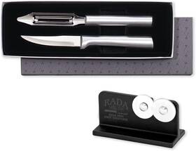 R119 Mfg. Co. 2-piece Pare And Peel Knife Set With Quick Edge Sharpener Silver Handles