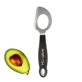 Microplane 098399480718 3-in-1 Avocado Slicer Professional Stainless Steel Black