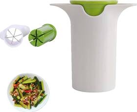7086 Microplane Veggie Wedgie Hand Held Vegetable Pickling Slicer/herb White/green