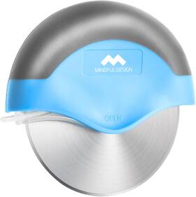 Mindful Design 744110869644 Pizza Cutter Wheel With Protective Blade Cover Easy To Clean And